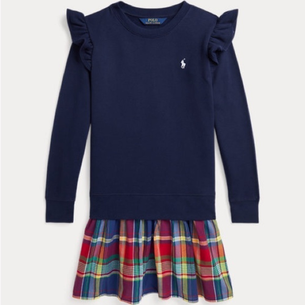 Polo Madras-Skirt Fleece Dress kids 16 - Picture 2 of 9
